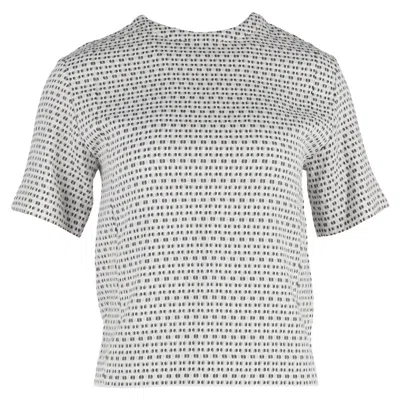Joseph Printed Blouse In White Cotton