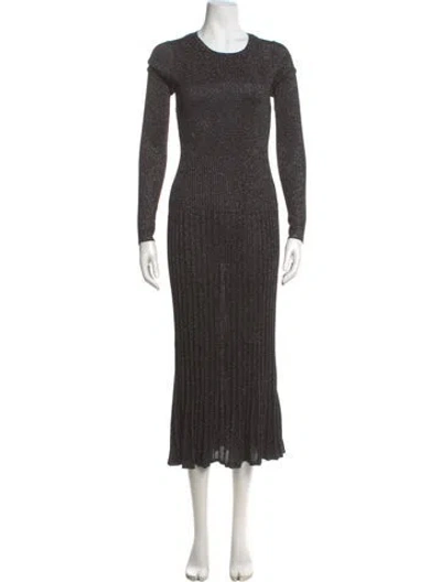 Pre-owned Joseph Printed Long Dress In Gray