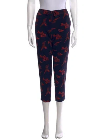 Pre-owned Joseph Printed Straight Leg Pants In Blue