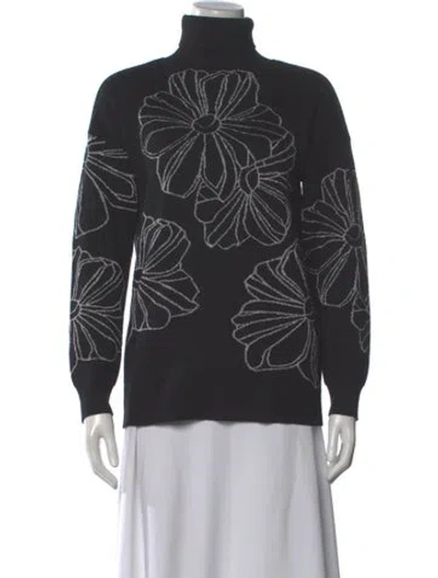 Pre-owned Joseph Printed Turtleneck Sweater In Gray