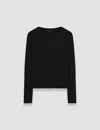 Joseph Pure Cashmere Round Neck Jumper In Black