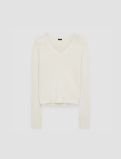 Joseph Pure Cashmere V Neck Jumper In Black