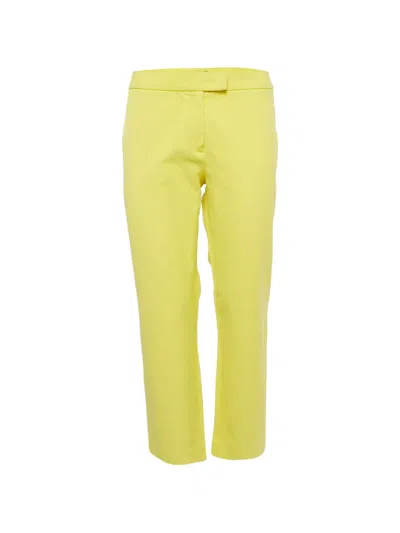 Pre-owned Joseph Queen Gabardine Trousers In Yellow