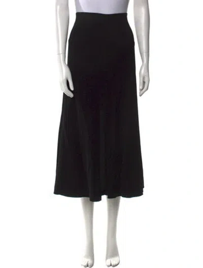 Pre-owned Joseph Raw-edge Trim Midi Length Skirt In Black