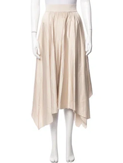 Pre-owned Joseph Raw-edge Trim Midi Length Skirt In Neutral