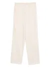 Joseph Relaxed Fit Beige Trousers With Silhouette In White