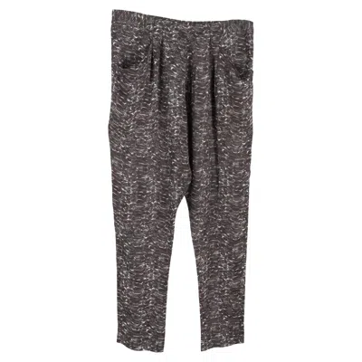 Joseph Reptile Printed Trousers In Multicolor Silk In Black