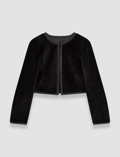 Joseph Reversible Embossed Shearling Maurice Jacket In Black