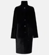 Joseph Reversible Shearling And Leather Coat In Black