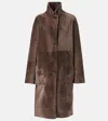 Joseph Reversible Shearling And Leather Coat In Brown