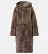 Joseph Reversible Shearling And Leather Hooded Coat In Brown