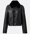 Joseph Reversible Shearling And Leather Jacket In Black