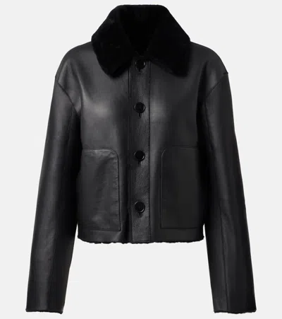 Joseph Reversible Shearling And Leather Jacket In Black