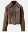 Joseph Reversible Shearling And Leather Jacket In Brown