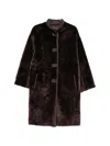 Joseph Reversible Shearling Coat In Brown