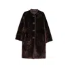 Joseph Reversible Shearling Coat In Brown