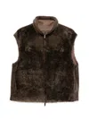 Joseph Reversible Shearling Jacket In Brown