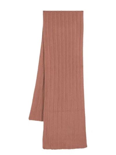 Joseph Rib-knit Cashmere Scarf In Mauve