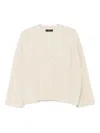 Joseph Ribbed Button Cardigan In White