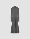 Joseph Ribbed Cable Knit Dress In Ivory/black
