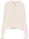 Joseph Ribbed-knit Cardigan In Neutrals