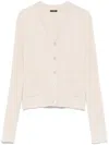 Joseph Ribbed-knit Cardigan In Neutrals
