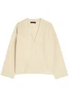 Joseph Ribbed Knit Cardigan In Neutral