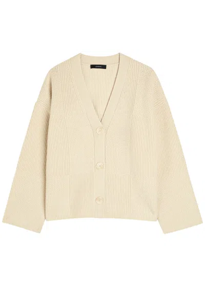 Joseph Ribbed Knit Cardigan In Neutral