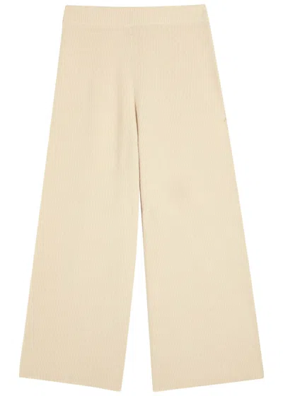 Joseph Ribbed Knit Culotte Trousers In White