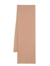 Joseph Ribbed-knit Merino Wool Scarf In Neutrals