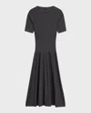 Joseph Ribbed Knit Midi Sweater Dress In Grey