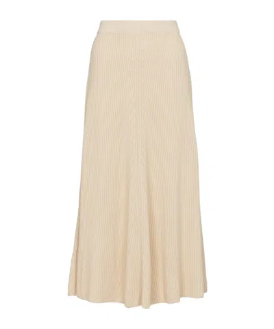 Joseph Ribbed Knit Miniskirt In Neutral