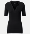 Joseph Ribbed-knit Polo Shirt