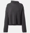 Joseph Ribbed-knit Wool-blend Turtleneck Sweater In Gray
