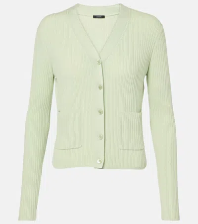 Joseph Ribbed-knit Wool Cardigan In Matcha