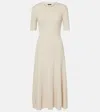 Joseph Ribbed-knit Wool Maxi Dress In Beige