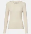 Joseph Ribbed-knit Wool Sweater In Beige