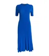 Joseph Viscose Ribbed Knitted Dress In Blue
