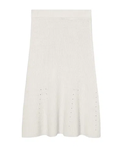 Joseph Ribbed Linen-blend Skirt In White