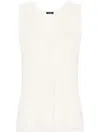 Joseph Ribbed Linen-blend Vest In Neutrals