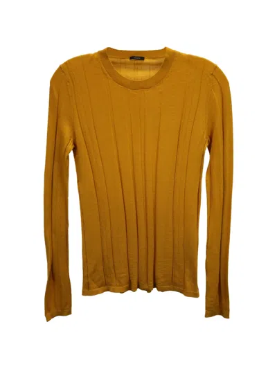Pre-owned Joseph Ribbed Long-sleeve Top In Yellow