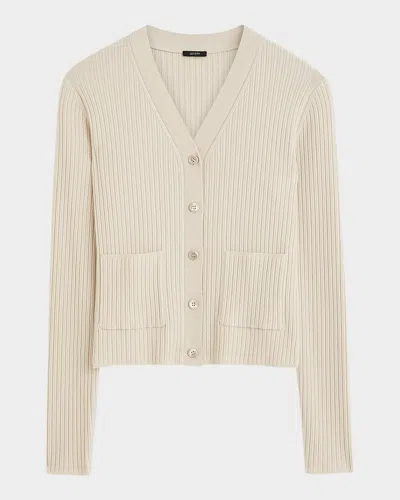 JOSEPH RIBBED MERINO WOOL CARDIGAN