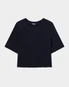 Joseph Ribbed Raglan-sleeve Top In Navy