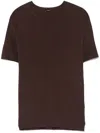 Joseph Ribbed T-shirt In Brown