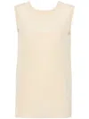 Joseph Ribbed-trim Silk Blouse In Neutrals