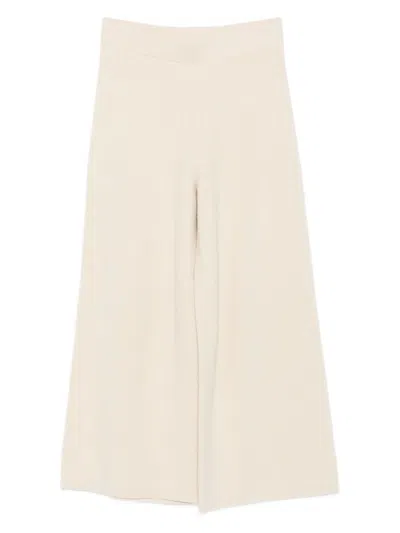 Joseph Ribbed Trousers In Neutral