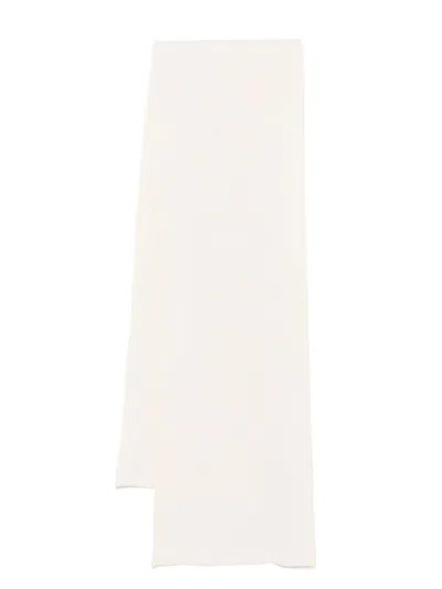 Joseph Ribbed Wool And Cashmere Scarf In White