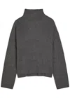 Joseph Ribbed Wool-blend Jumper In Black