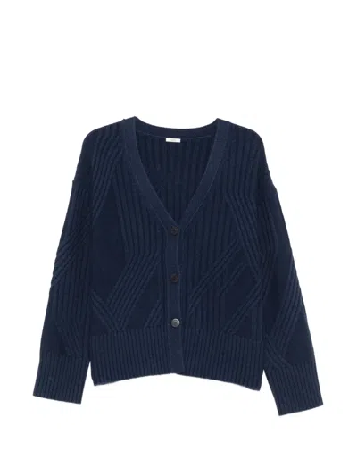 Joseph Ribbed-knit V-neck Cardigan In Multi
