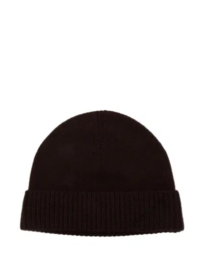 Joseph Ribbed-trim Beanie Hat In Brown
